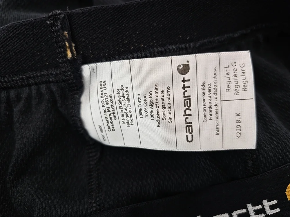 Carhartt black waffle